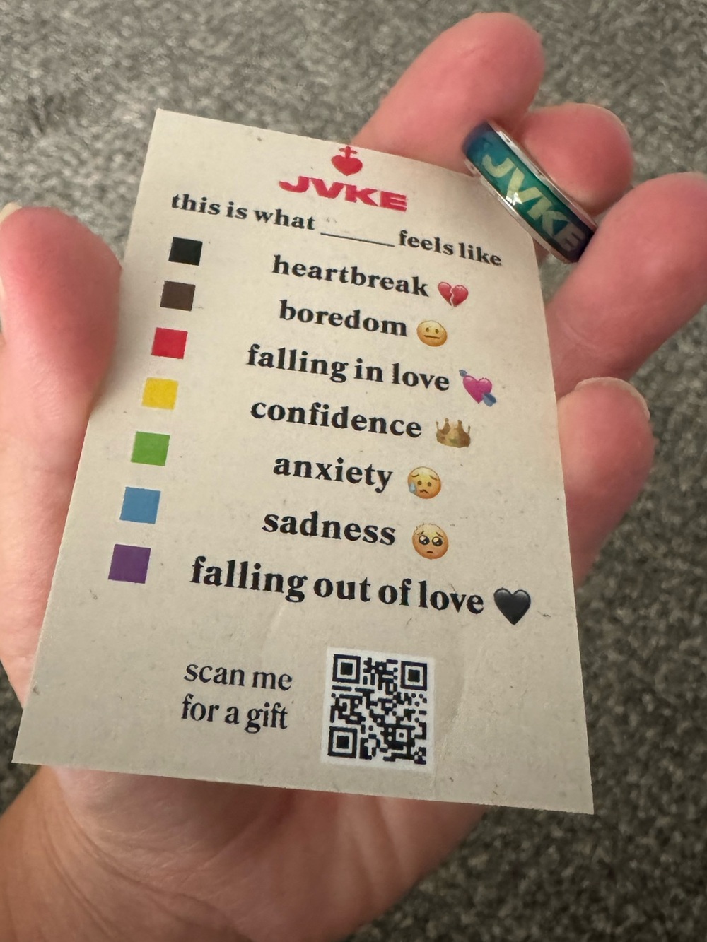 JVKE 2023 This is What Tour Feels Like VIP Merch Mood Ring and Kandi Bracelet